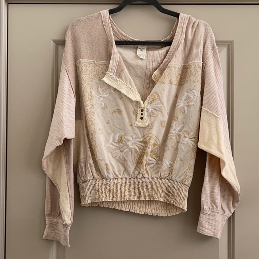 Free People Nude Blouse